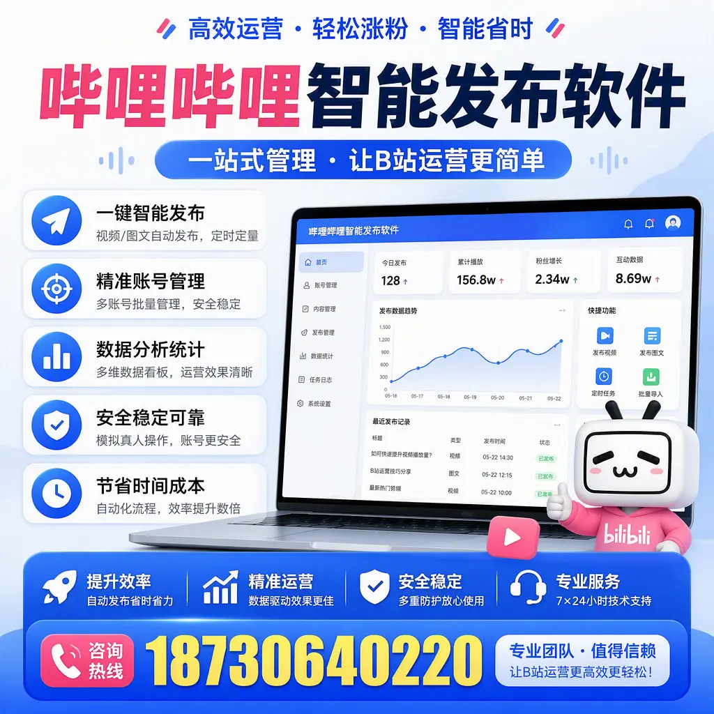 哔哩哔哩智能发布软件的最新功能：在 重庆城区 助力内容传播